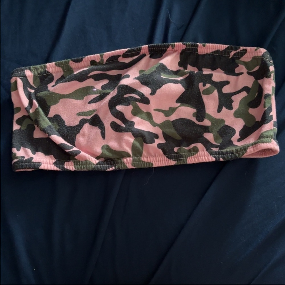Pink Camouflage tube top